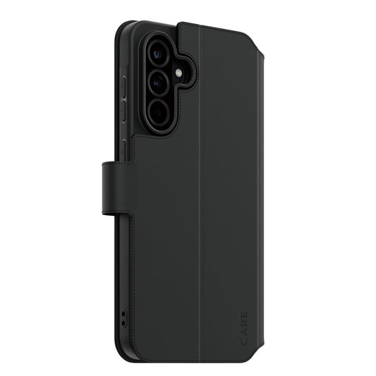 Capa para Samsung Galaxy A56 A566, PanzerGlass, com Suporte Kickstand Wallet, Preta