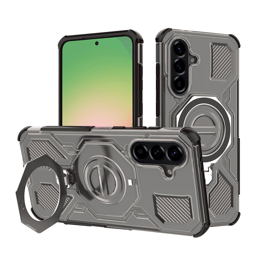 Capa para Samsung Galaxy A56 A566, Techsuit, Carbon Shield Pro, Preto Claro