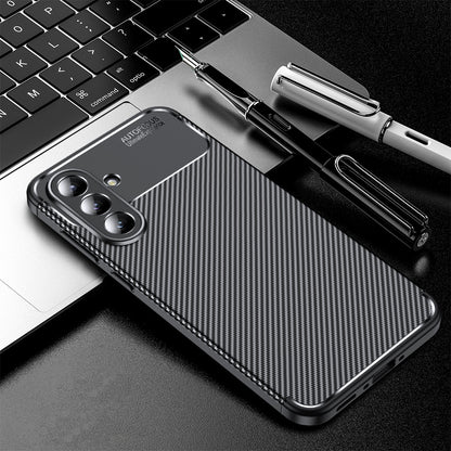 Capa para Samsung Galaxy A56 A566, Techsuit, Fibra de Carbon, Preta