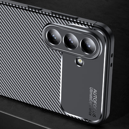 Capa para Samsung Galaxy A56 A566, Techsuit, Fibra de Carbon, Preta
