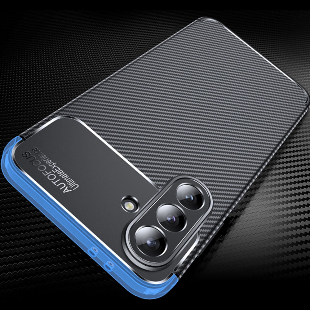 Capa para Samsung Galaxy A56 A566, Techsuit, Fibra de Carbon, Preta