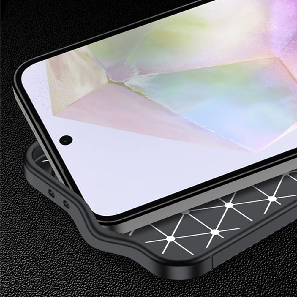 Capa para Samsung Galaxy A56 A566, Techsuit, Fibra de Carbon, Preta