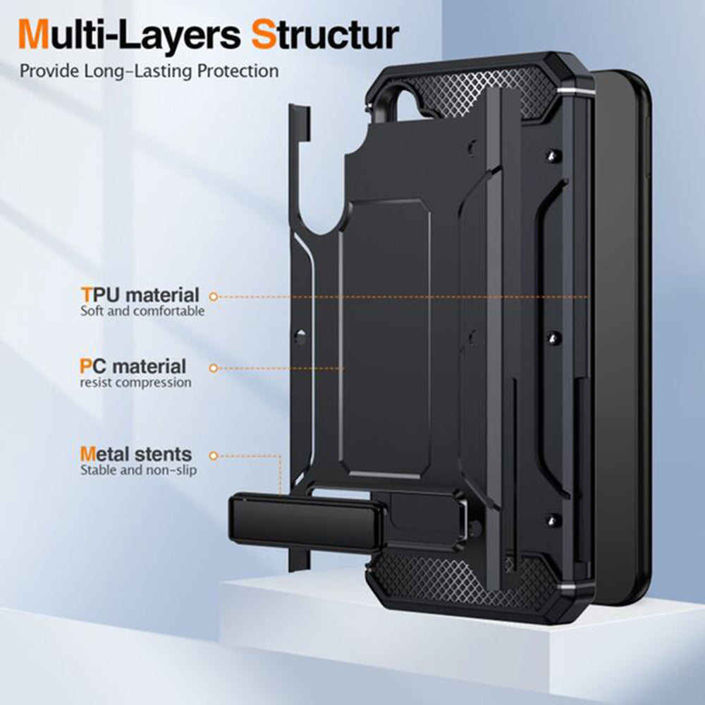 Capa para Samsung Galaxy A56 A566, Techsuit, Hybrid Armor, Preta