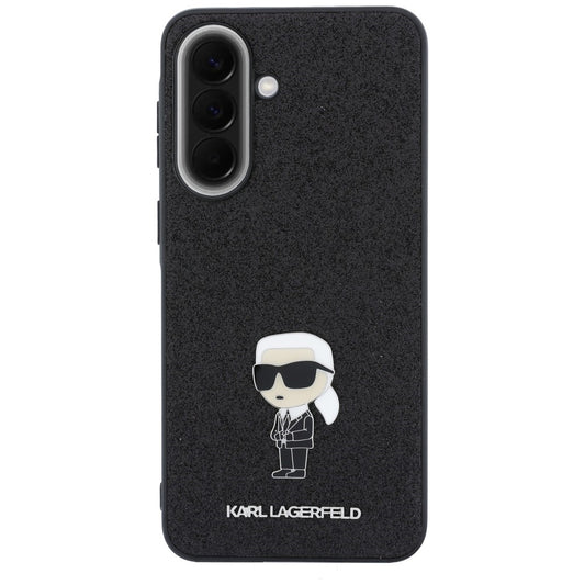 Capa para Samsung Galaxy A57 5G, Karl Lagerfeld, Glitter Fixed Ikonik Karl, Preta
