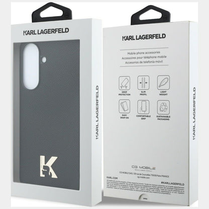 Capa para Samsung Galaxy A57 5G, Karl Lagerfeld, Logo Karl Head, Preta