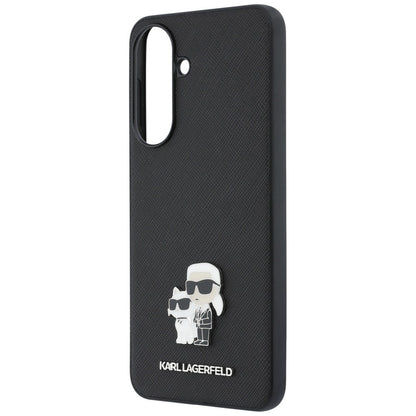 Capa para Samsung Galaxy A57 5G, Karl Lagerfeld, Saffiano Karl & Choupette Metal, Preta