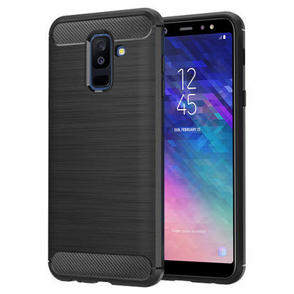 Capa para Samsung Galaxy A6 Plus (2018) A605, Techsuit, Carbono, Preta