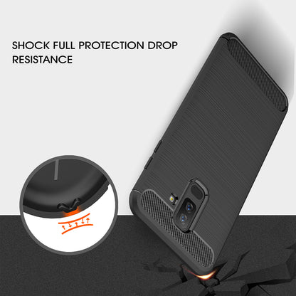 Capa para Samsung Galaxy A6 Plus (2018) A605, Techsuit, Carbono, Preta