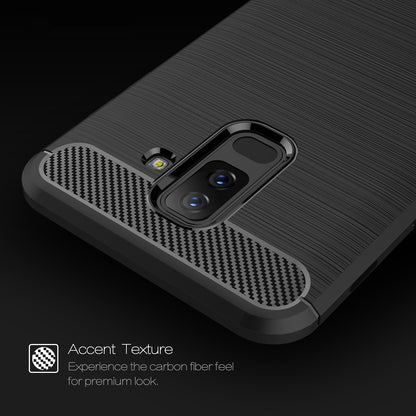 Capa para Samsung Galaxy A6 Plus (2018) A605, Techsuit, Carbono, Preta