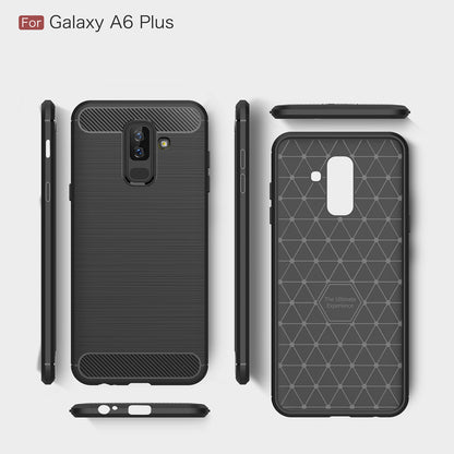 Capa para Samsung Galaxy A6 Plus (2018) A605, Techsuit, Carbono, Preta