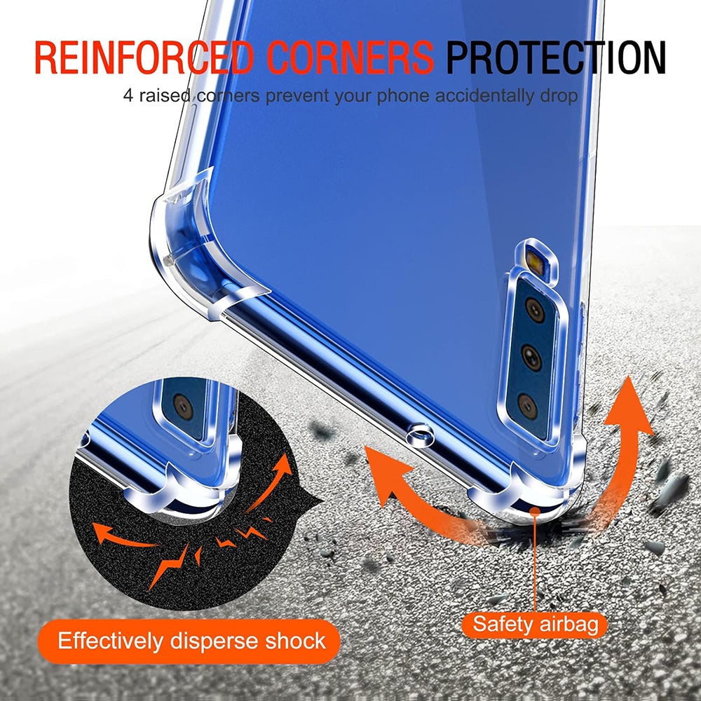 Capa para Samsung Galaxy A7 (2018) A750, Techsuit, Shockproof Clear, Transparente