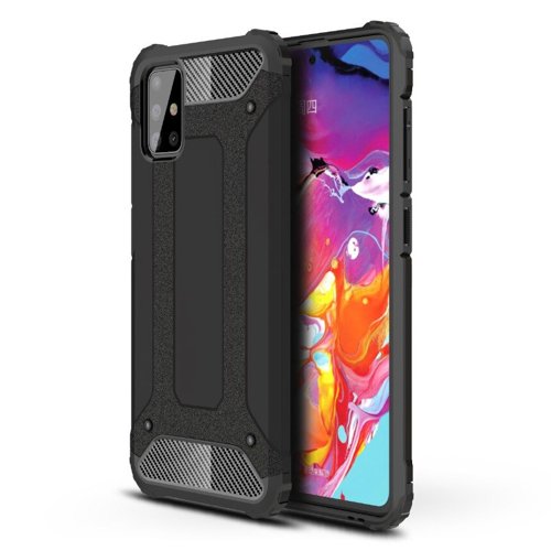 Case for Samsung Galaxy A71 A715, Techsuit, Hybrid Armor, Black