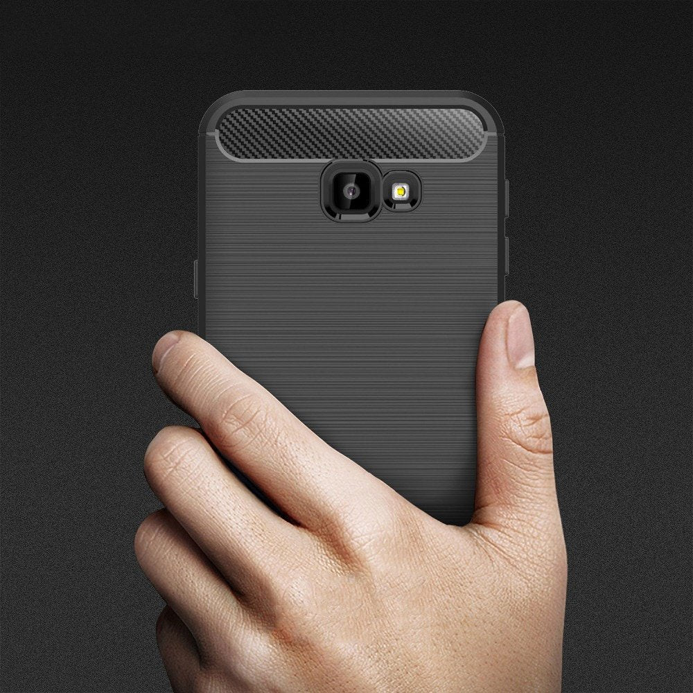 Capa para Samsung Galaxy J4 Plus (2018) J415, Techsuit, Carbono, Preta