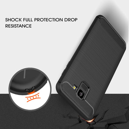 Case for Samsung Galaxy J6 J600, Techsuit, Carbon, Black