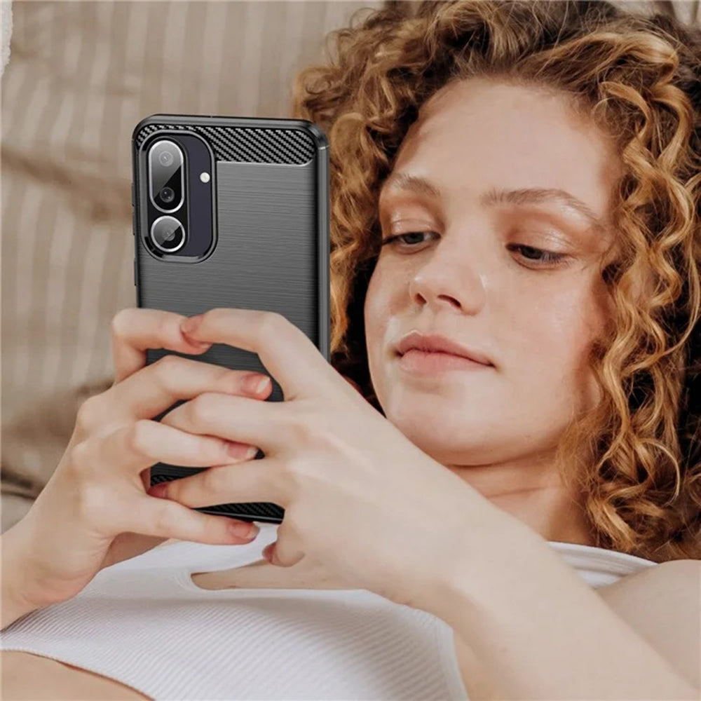Case for Samsung Galaxy M56 M566, Techsuit, Carbon, Black