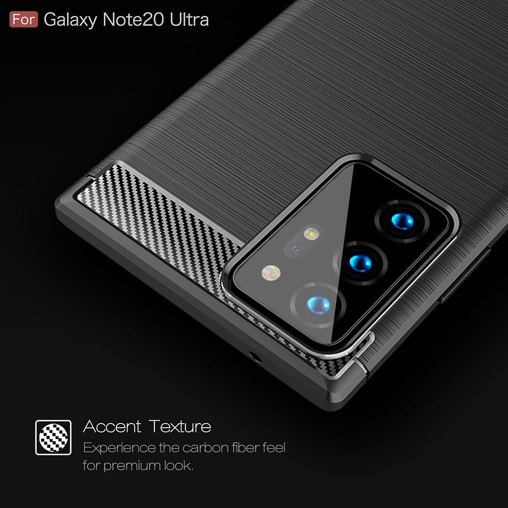 Capa para Samsung Galaxy Note 20 Ultra 5G N986 / Note 20 Ultra N985, Techsuit, Carbono, Preta