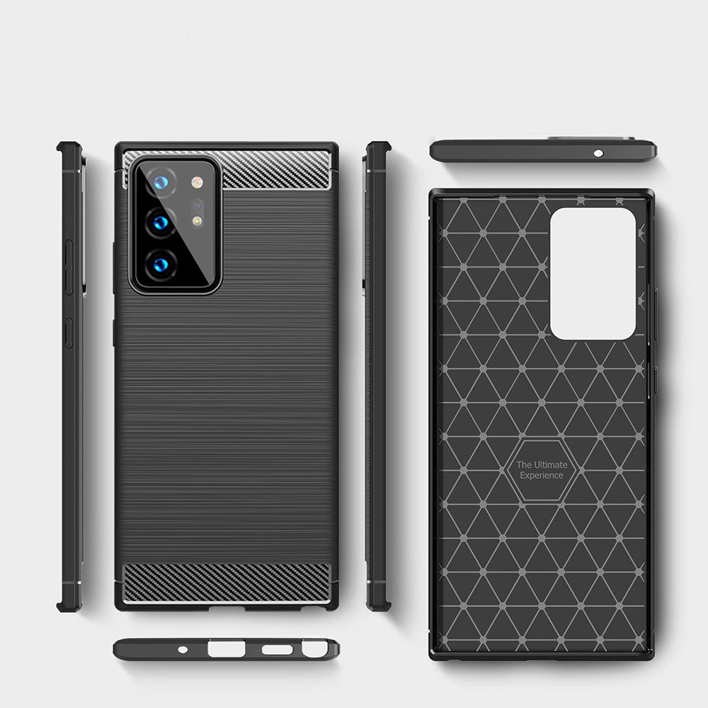 Capa para Samsung Galaxy Note 20 Ultra 5G N986 / Note 20 Ultra N985, Techsuit, Carbono, Preta