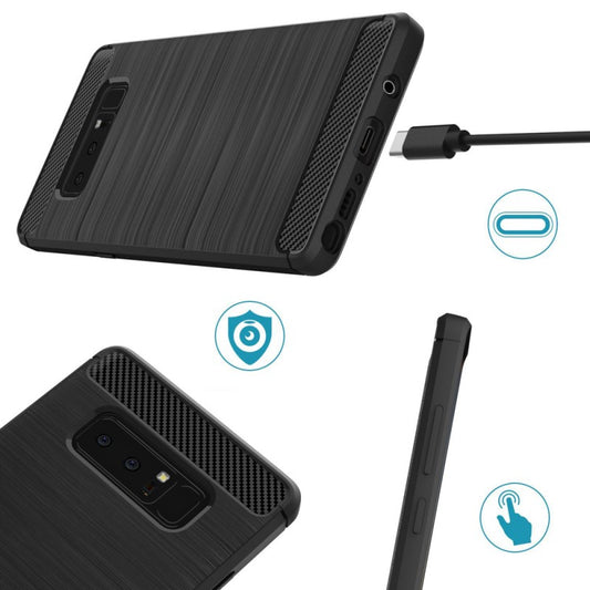 Capa para Samsung Galaxy Note 8 N950, Techsuit, Carbono, Preta