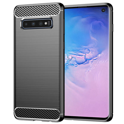 Capa para Samsung Galaxy S10 G973, Techsuit, Carbono, Preta