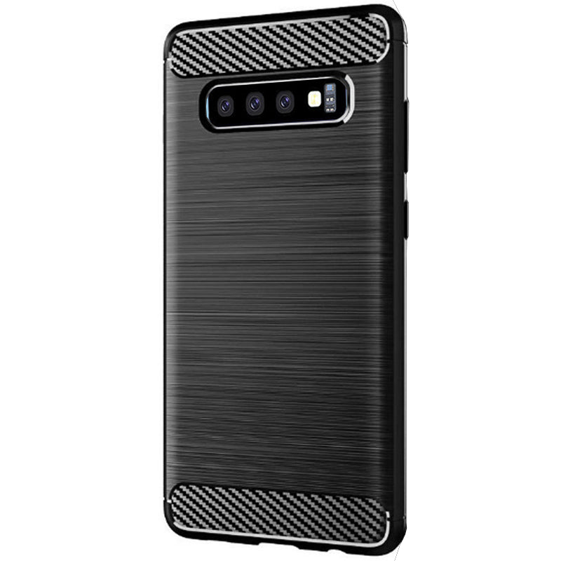 Capa para Samsung Galaxy S10 G973, Techsuit, Carbono, Preta