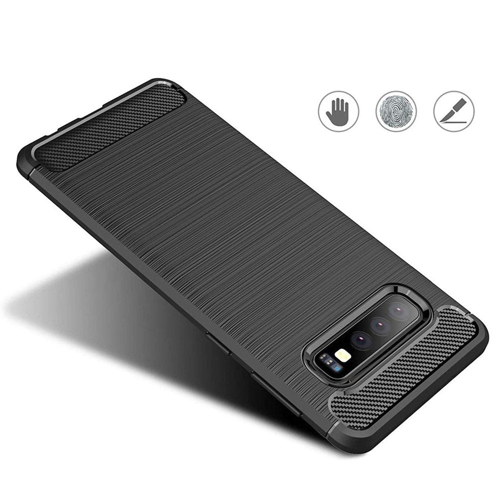 Capa para Samsung Galaxy S10 G973, Techsuit, Carbono, Preta