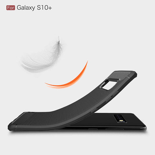 Capa para Samsung Galaxy S10+ G975, Techsuit, Carbono, Preta
