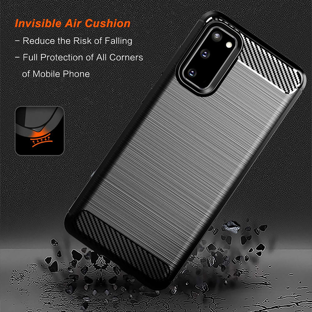 Case for Samsung Galaxy S20 5G G981 / S20 G980, Techsuit, Carbon, Black