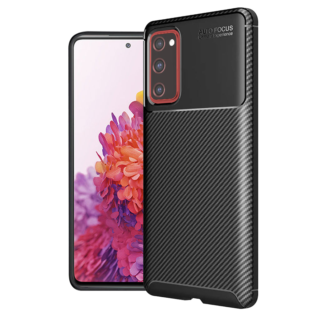 Case for Samsung Galaxy S20 FE 2022 G781 / S20 FE 5G G781 / S20 FE G780, Techsuit, CarbonFiber, Black