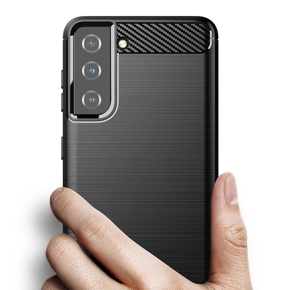 Capa para Samsung Galaxy S21 5G G991, Techsuit, Carbono, Preta