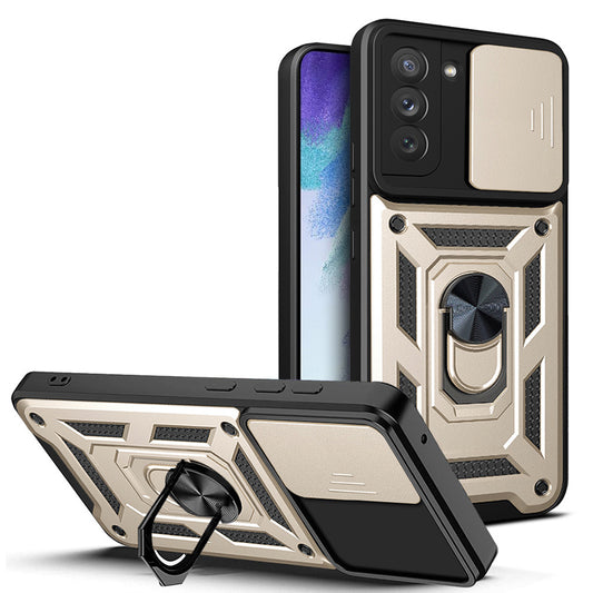 Capa para Samsung Galaxy S21 FE 5G G990, Techsuit, CamShield, Dourada