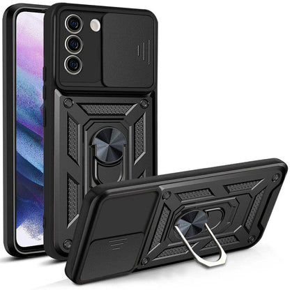 Case for Samsung Galaxy S21 FE 5G G990, Techsuit, CamShield, Black