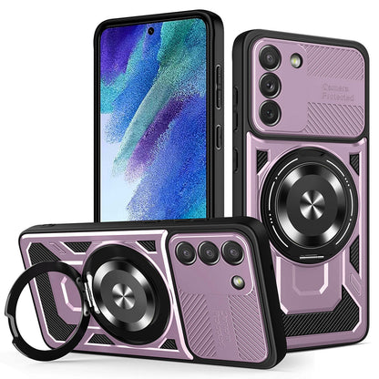 Capa para Samsung Galaxy S21 FE 5G G990, Techsuit, RuggedCam, Roxo