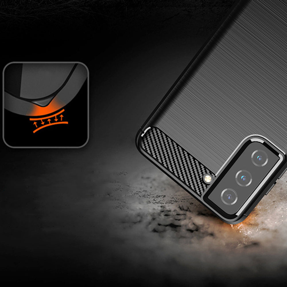 Capa para Samsung Galaxy S21+ 5G G996, Techsuit, Carbono, Preta