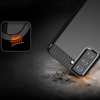 Capa para Samsung Galaxy S21+ 5G G996, Techsuit, Carbono, Preta