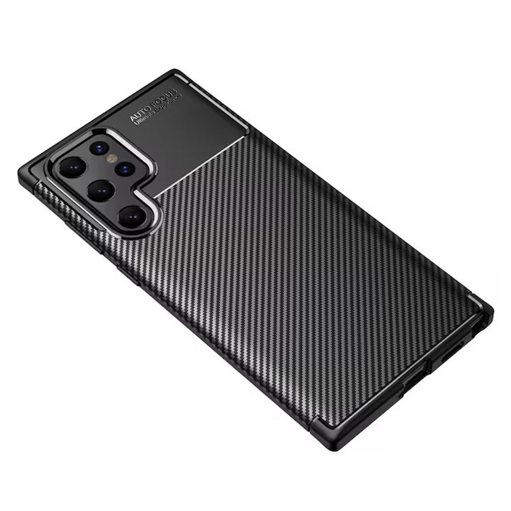Capa para Samsung Galaxy S22 Ultra 5G S908, Techsuit, Fibra de Carbon, Preta