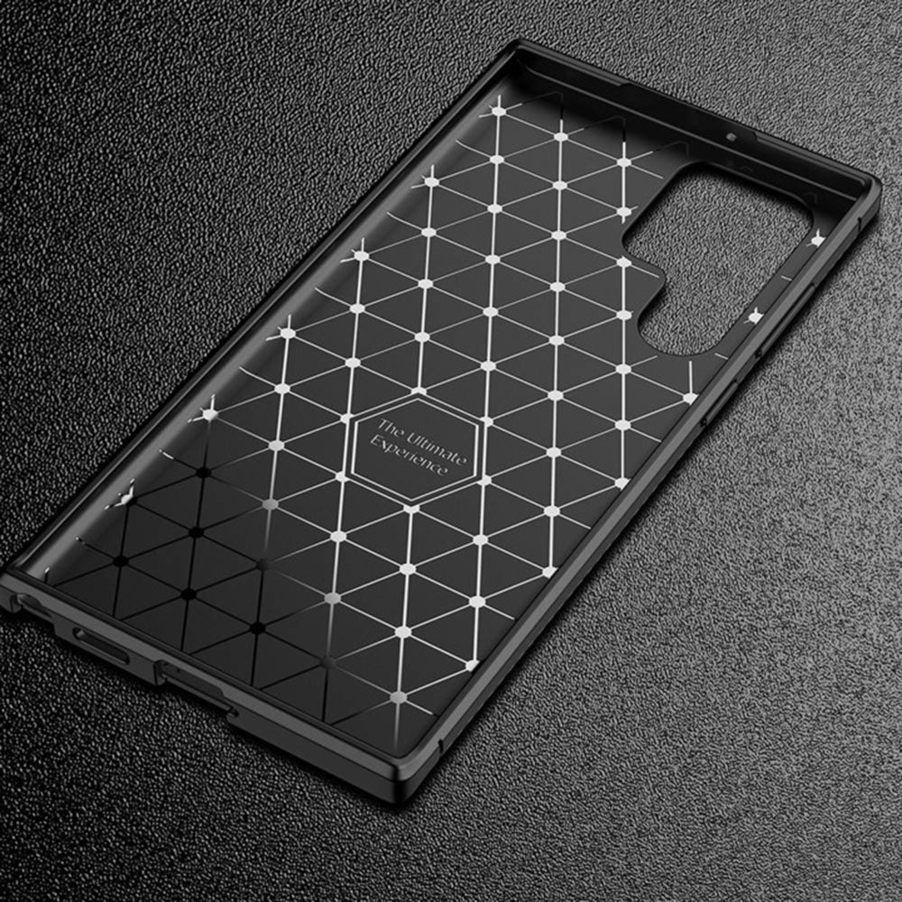 Capa para Samsung Galaxy S22 Ultra 5G S908, Techsuit, Fibra de Carbon, Preta