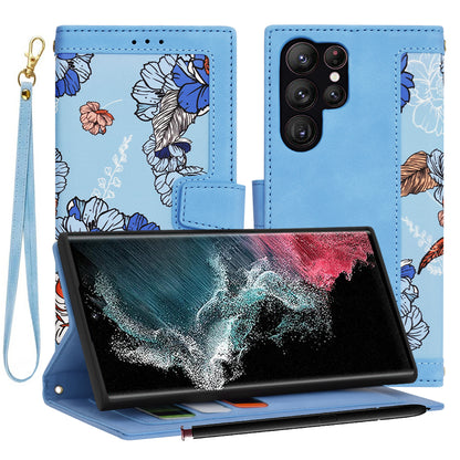 Capa para Samsung Galaxy S22 Ultra 5G S908, Techsuit, FlipCraft, Azul