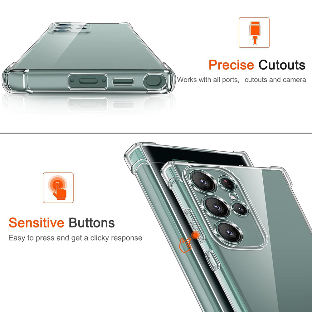 Capa para Samsung Galaxy S22 Ultra 5G S908, Techsuit, Shockproof Clear, Transparente