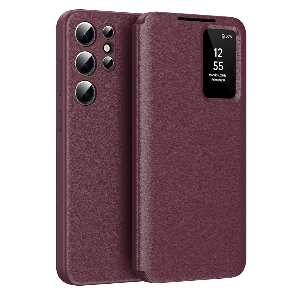 Capa para Samsung Galaxy S22 Ultra 5G S908, Techsuit, SmartView, Vermelha