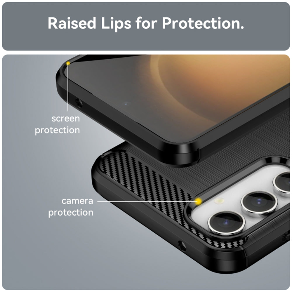 Capa para Samsung Galaxy S23 FE S711, Techsuit, Carbono, Preta