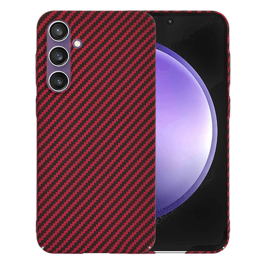 Capa para Samsung Galaxy S23 FE S711, Techsuit, Carbonite FiberShell, Vermelha