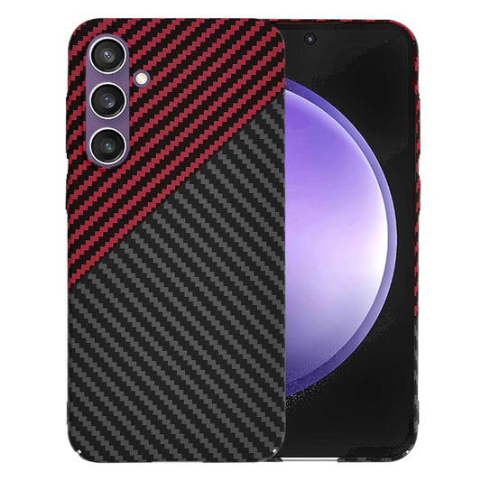 Capa para Samsung Galaxy S23 FE S711, Techsuit, Carbonite FiberShell, Preto Vermelho