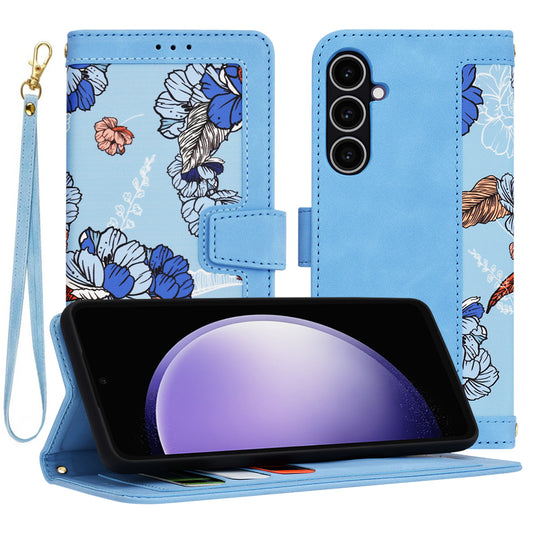 Capa para Samsung Galaxy S23 FE S711, Techsuit, FlipCraft, Azul