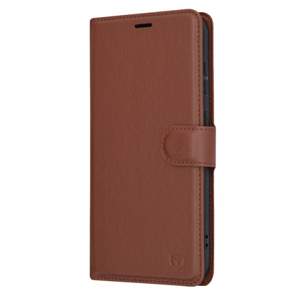 Capa para Samsung Galaxy S23 FE S711, Techsuit, Leather Folio, Castanha