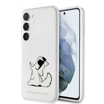 Capa para Samsung Galaxy S23+ S916, Karl Lagerfeld, Choupette Eat, Transparente