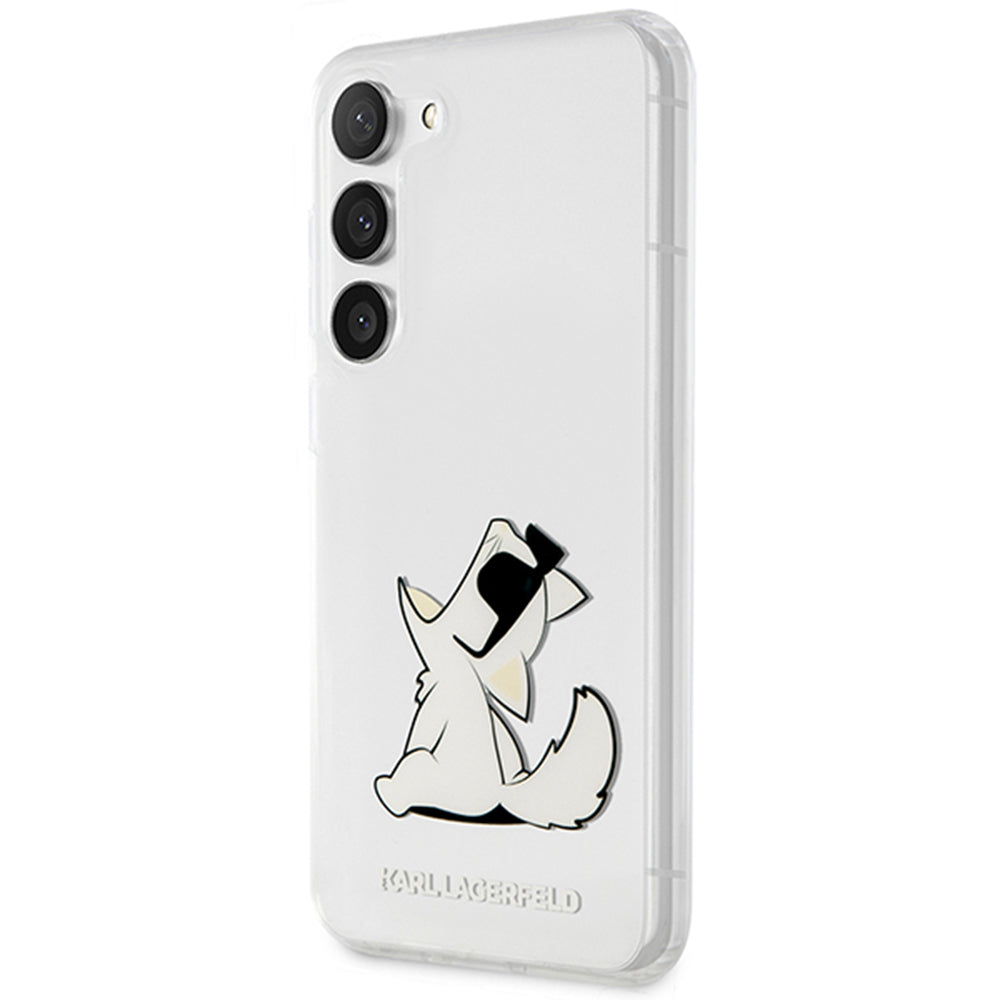 Capa para Samsung Galaxy S23+ S916, Karl Lagerfeld, Choupette Eat, Transparente