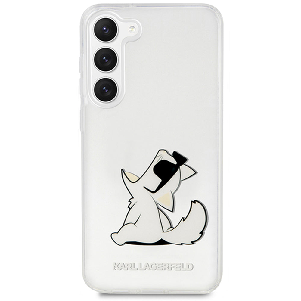 Capa para Samsung Galaxy S23+ S916, Karl Lagerfeld, Choupette Eat, Transparente