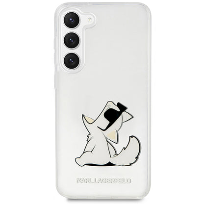 Capa para Samsung Galaxy S23+ S916, Karl Lagerfeld, Choupette Eat, Transparente