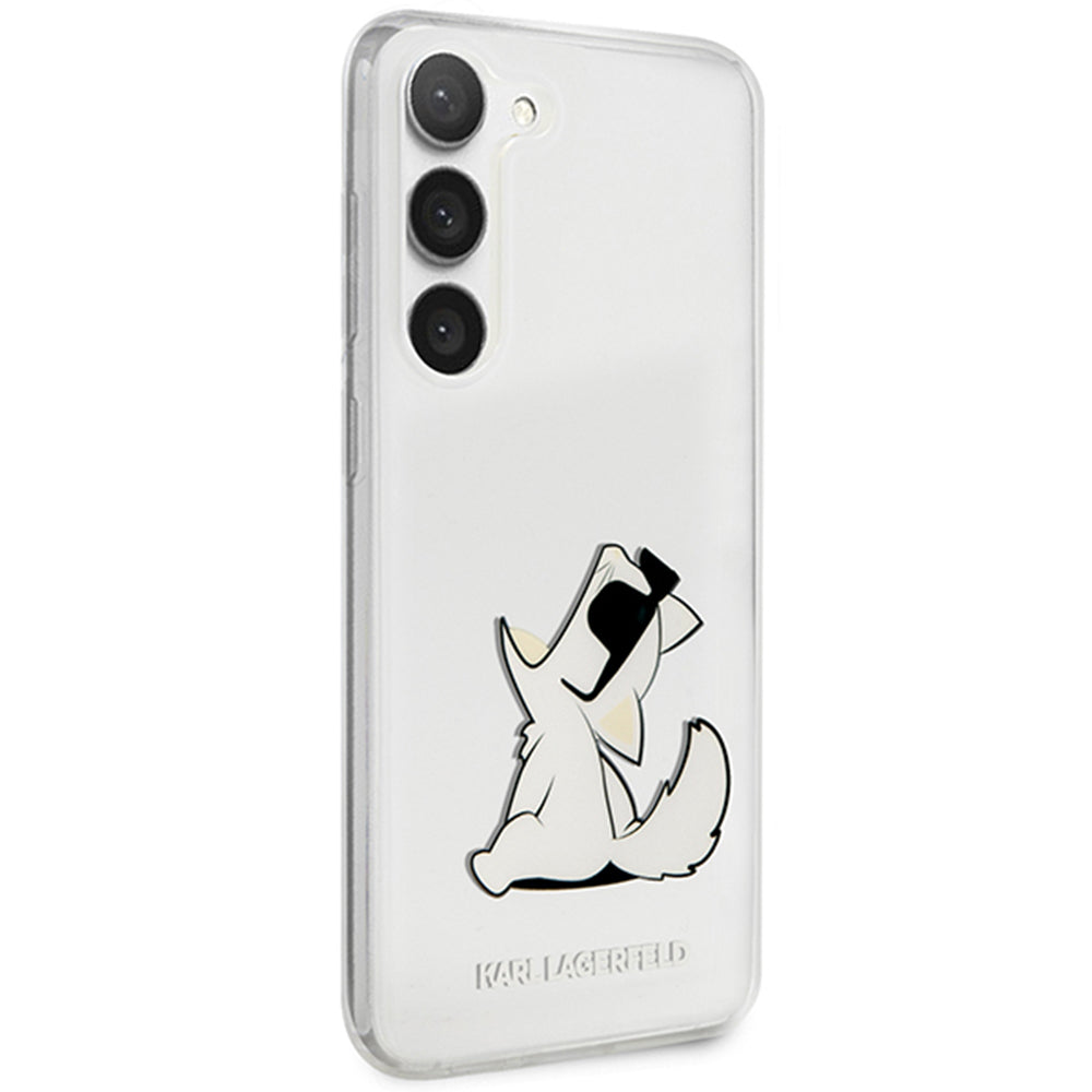 Capa para Samsung Galaxy S23+ S916, Karl Lagerfeld, Choupette Eat, Transparente