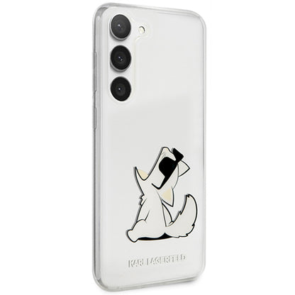 Capa para Samsung Galaxy S23+ S916, Karl Lagerfeld, Choupette Eat, Transparente